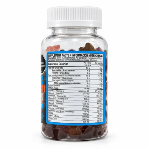 Información nutricional de Kiddy Multivitamin 60 Gummies Nutrivita