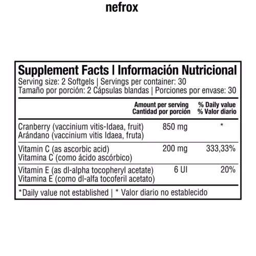 Nefrox suplemento nutricional información