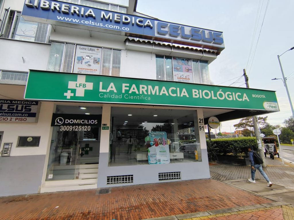 Sede de La Farmacia Biológica en Bogotá con atención profesional y amplia oferta en medicina homeopatica