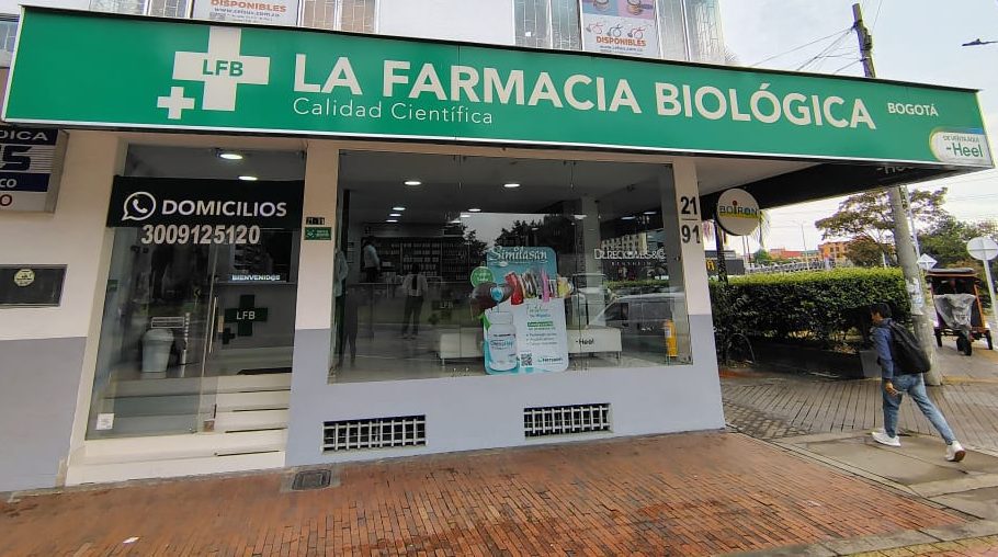 Sede de La Farmacia Biológica en Bogotá con atención profesional y amplia oferta en medicina homeopatica