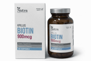 NUTRA Kpillus Biotin 900 mcg x60 cápsulas suplemento de biotina para fortalecer cabello y uñas