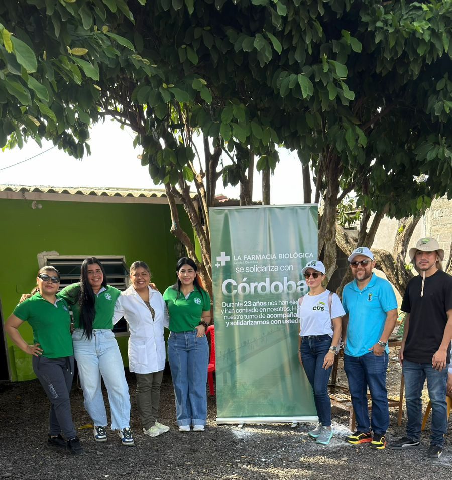Jornada de salud de La Farmacia Biológica en Córdoba apoyando a comunidades afectadas por inundaciones