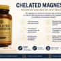 Chelated Magnesium de Solgar, suplemento de magnesio quelado de alta absorción para apoyar la función muscular, la salud ósea y el sistema nervioso.