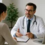 Médico brindando orientación sobre medicina biológica y homeopatía durante una consulta en Colombia
