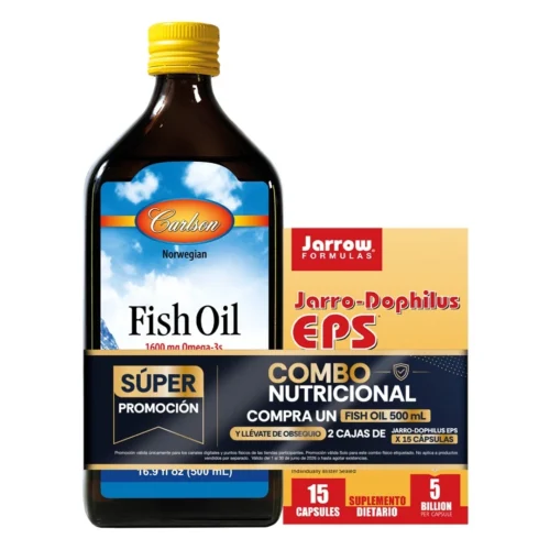 Combo Fish Oil 500 ml Formulabs con 2 Jarro-Dophilus EPS de 15 cápsulas gratis